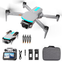 M7 Mini Drone with HD Camera for Adults, Large Screen Controller, Dual Battery, Auto , Grey