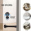 12 Pack Black Spring Door Stops, Flexible Spring  with Low Mounted Black Rubber Bumper Tips 4