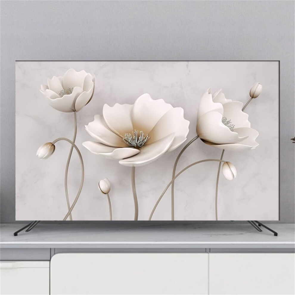 Tv Dust Cover 3280 Inch Stretchable Elastic Fit Floral Pattern Screen Protector Dustproof Decorative 9330225671619