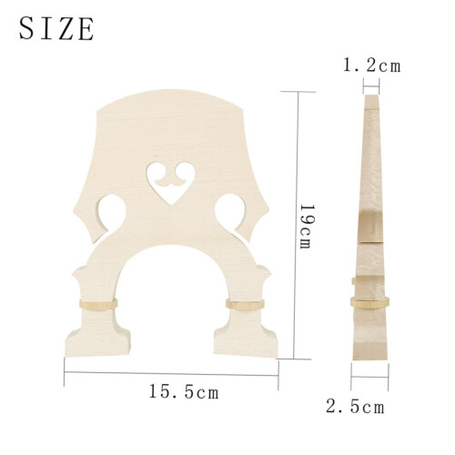 Adjustable Maple Violin Bridge Precut for Easy Setup with Stable Maple Construction 1
