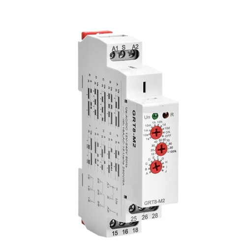 1pcs Multifunction Timer Relay 12V 24V 220V GRT8M1 ACDC12V240V Adjustable Time Delay 10 Functions Wide Range