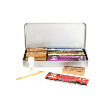 Flavored Rolling Papers Kit, Mix Fruit King Size Juicy Papers with Filter Tips and Metal Case, 320 PCS
