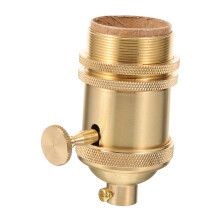 Vintage Light Socket with Knob, Metal Bulb Holder, Retro Lamp Holder for DIY Kitchen Bar Lighting