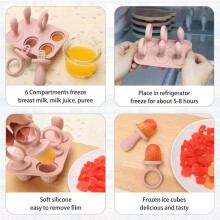 Stampi In Silicone per Ghiaccioli per Neonati con Bastoncini, Stampi per Ghiaccioli per Neonati, Stampi per Ghiaccioli al Latte Materno per Alleviare