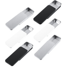 6 Pcs Mini Metal Tin Boxes with Hinged Lids, Durable Compact Storage Containers for Crafts and Travel