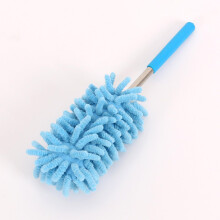Microfiber Duster with Extendable Pole, Washable Detachable Cleaning Brush for Ceiling Fan and Furniture 29.5in Blue