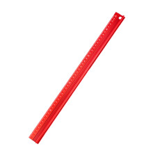 Règle à bords droits en aluminium de haute précision,-Rouge 45cm