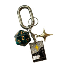 Pendentif porte-clés au design unique de tarot et de-UN