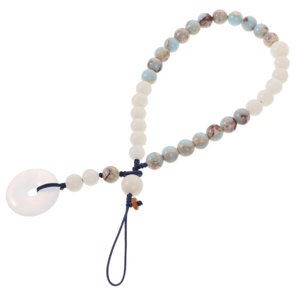 Jade Pendant Phone Lanyard With Detachable Short Chain, Chinese Style Secure Wrist Strap For Keys And Mobile 9330225711872