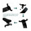 4/4 Full Size Violin Shoulder Rest Set, Adjustable Black Plastic Soft Pad for Easy Storage and Sorting 5