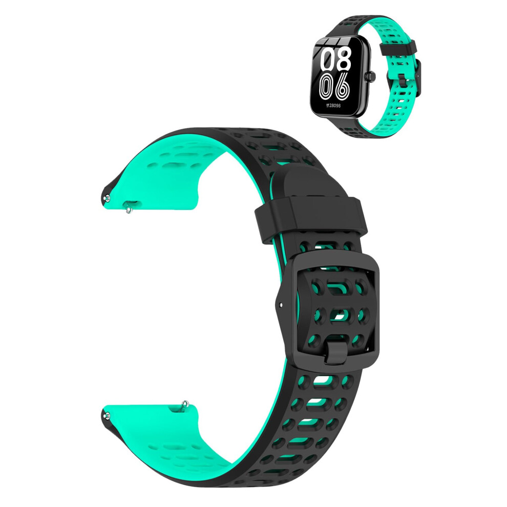 Smartwatch Band 1.83 Inch, Sport QuickâRelease Breathable Silicone Strap, Black Green Replacement Wristband For Booomic Idw25 Green,Black 9330225712008