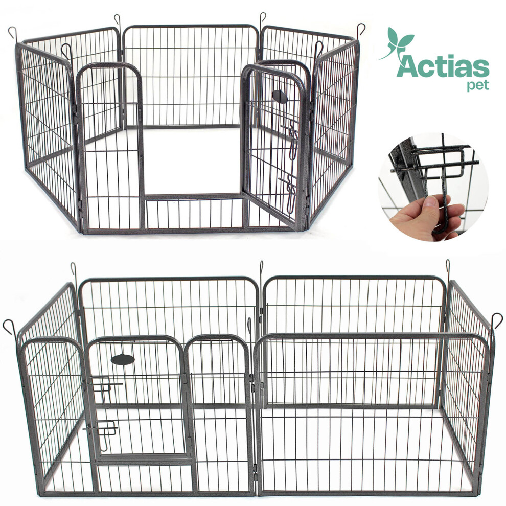 Actiaspet Heavy Duty 6-Panel Metal Pet Playpen With Door Small
