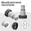2 Pieces Pool Hose Adapter and Pump Connector Set, Leak Threaded Replacement Kit 3