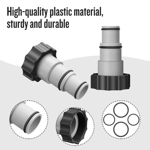 2 Pieces Pool Hose Adapter and Pump Connector Set, Leak Threaded Replacement Kit 2