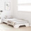 vidaXL Bed Frame White 90 x 190 cm Solid Pine Wood 3