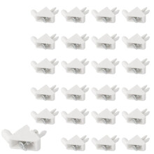24 Pack White Shelf Support Pins and 90 Degree Brackets with Screws for Secure Bookcase Reinforcement