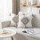 Square Cotton Linen Pillow Case 45x45cm With Tufting Pattern-03 2