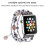 Μοντέρνο ελαστικό βραχιόλι για Apple Watch, με χάντρες και μαγευτικές χάντρες και 4