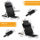Adjustable Bed Backrest for Elderly, Foldable SitUp Support with Armrests, 6Position Metal Frame, Green 2