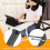 Adjustable Bed Backrest for Elderly, Foldable SitUp Support with Armrests, 6Position Metal Frame, Green 3