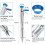 Garden Bulb Planter with Ergonomic Long Handle and Soft Grip, 12CM Depth Vegetable Transplanter Tool 5