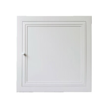 Aluminum Access Panel 45x45cm White Flush Mount Door with Rotating Handle Paintable Matte Finish