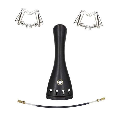 3/4 Violin Tailpiece Set with Tuners, Durable Design for Stable Fit and Precision Tuning Control