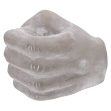 Cement Hand Planter for Succulents, Artistic Palm Design Flower Pot, Stable Cement Indoor Decor