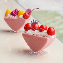 40PCS Disposable Dessert Cups with Spoons Plastic Mousse Pudding Cups for Party Wedding Tiramisu