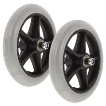 2PCS Wheelchair Front Wheels Solid Tire Replacement Casters for Walker Quick Installation Durable Use