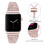 Συμβατό με λουράκια Apple Watch, μπρασελέ από ανοξείδωτο ατσάλι με στρας, κομψό και 7