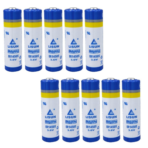 ER14505 3.6V AA Lithium Battery 2400mAh Long Runtime Power Pack for Flashlights (10 Pack)