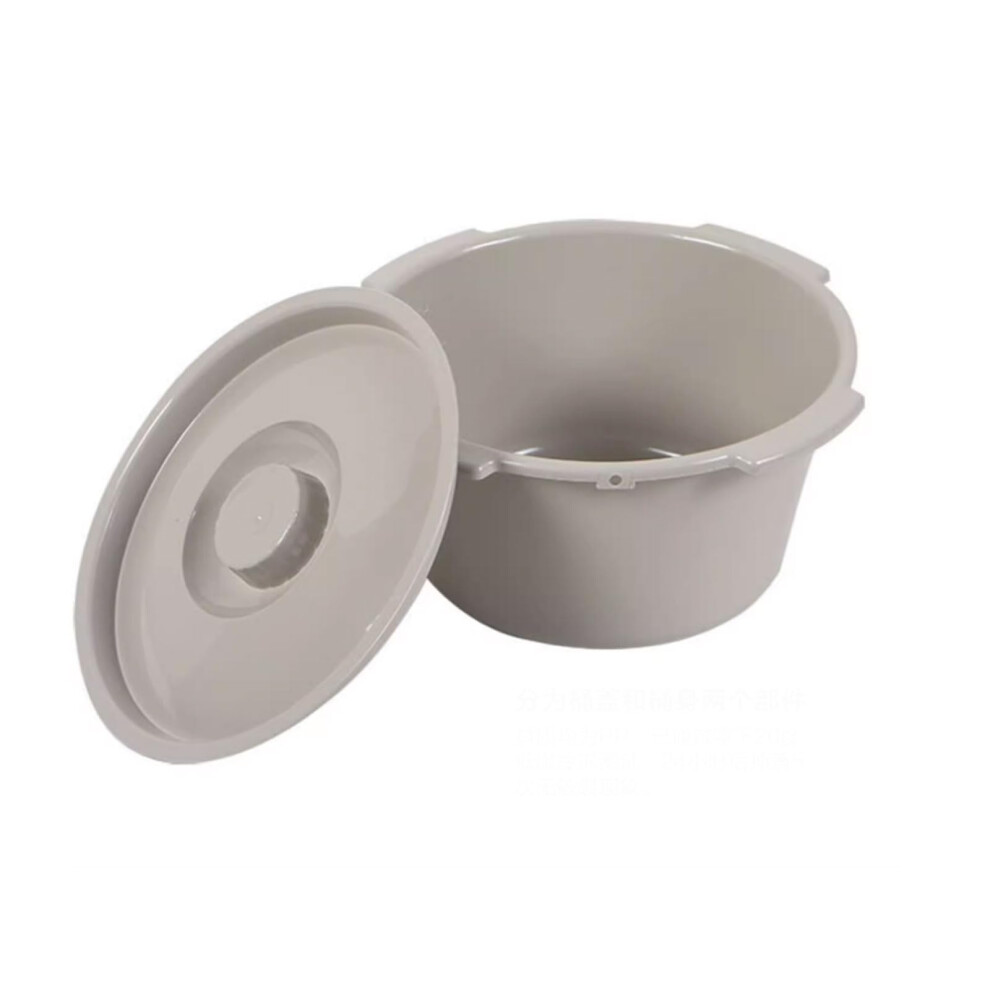 Commode Bucket Replacement Size A with Leakproof Lid, Durable Plastic Chamber Pot for Elderly