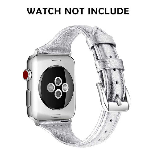 Ανταλλακτικό λουράκι Apple Watch, γνήσιο δέρμα, αγκράφες από ανοξείδωτο ατσάλι για 1