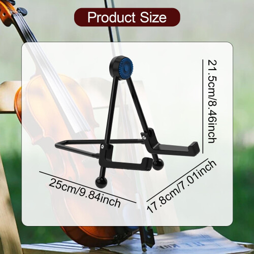 Foldable A Frame Guitar Stand with Non Slip Base and Padded Support for Ukulele Mandolin Violin 2