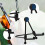 Foldable A Frame Guitar Stand with Non Slip Base and Padded Support for Ukulele Mandolin Violin 5