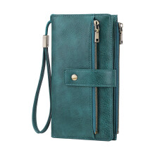 Secure Blocking Card Wallet with Convenient Zippered PU-5