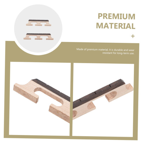 2pcs Banjo Bridge Saddle Replacement Set Lightweight Easy Install Durable for Consistent String Support 1