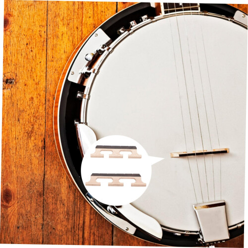 2pcs Banjo Bridge Saddle Replacement Set Lightweight Easy Install Durable for Consistent String Support 2