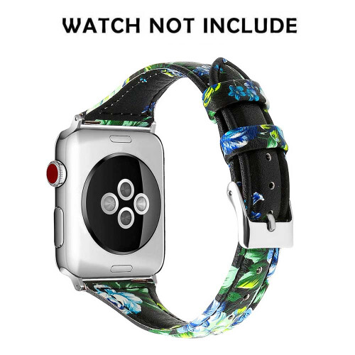 Ανταλλακτικό λουράκι Apple Watch, γνήσιο δέρμα, αγκράφες από ανοξείδωτο ατσάλι για 1