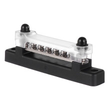 Copper Bus Bar Terminal Block with Cover for Marine Boat and Automotive Power Distribution, Corrosion‑Resistant
