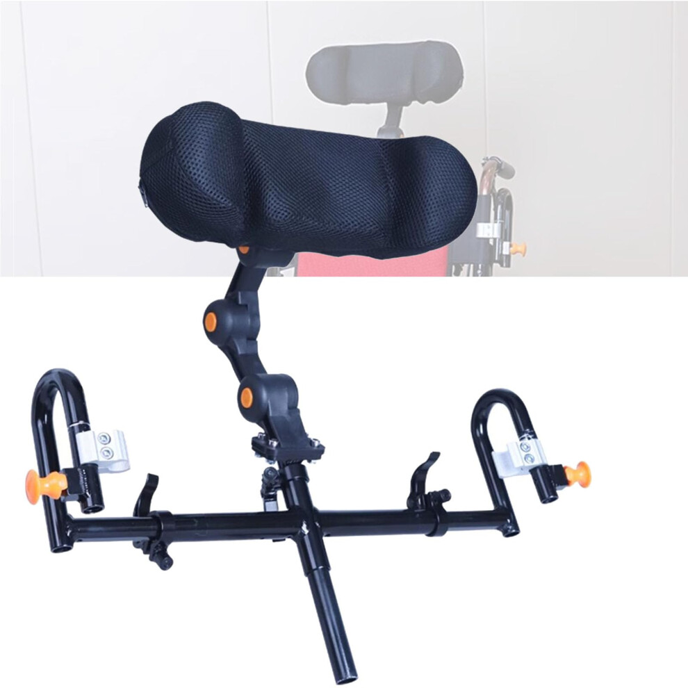 Adjustable Wheelchair Headrest with Ergonomic Cushion, Universal Head Support for Neck Comfort