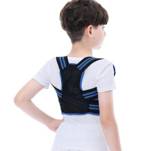 Posture Corrector for Kids and Youth, Adjustable Back Brace with Ergonomic Support, Blue Size L