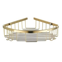 Brushed Gold Corner Shower Caddy Organizer, Wall Mounted Metal Shelf Rack for Bathroom Storage