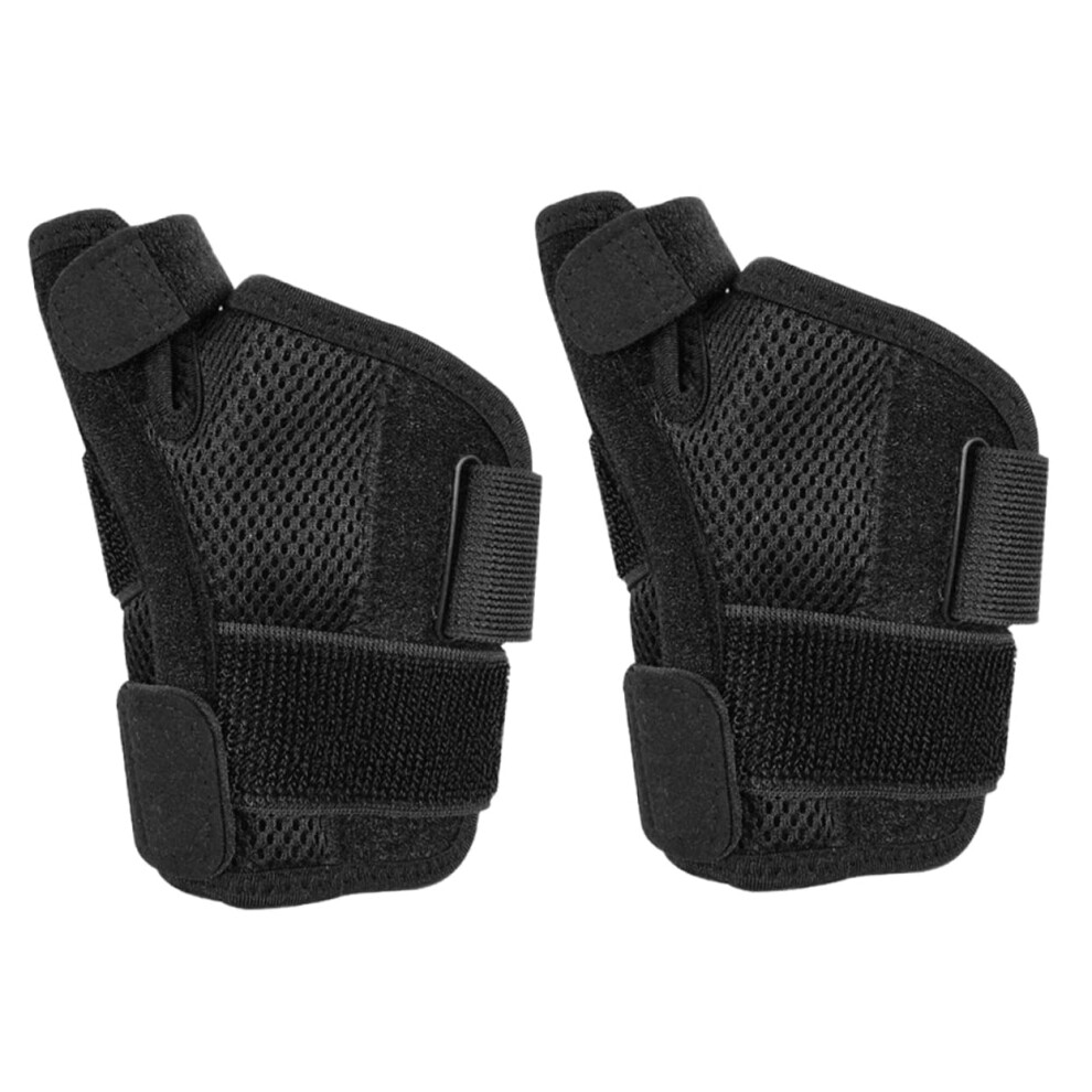 Carpal Tunnel Wrist Brace Pair with Thumb Stabilizer, Breathable Lightweight Support for Pain Relief