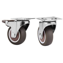 4Pcs Heavy Duty Furniture Caster Wheels, Soft Rubber Swivel Casters for Office Chair Trolley, Without Brake