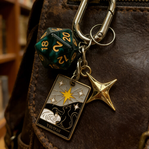 Porte-clés pentagrammes de Tarot mystique, accessoire de-B 2