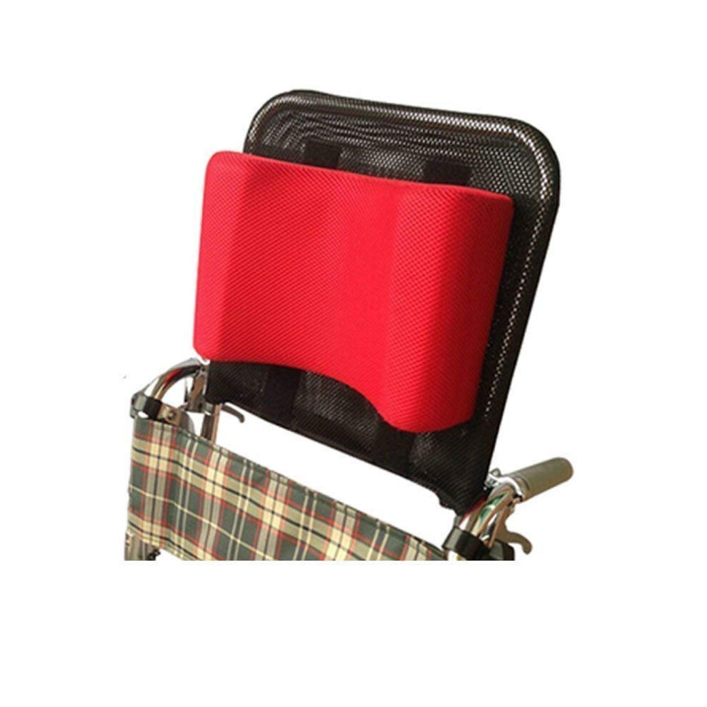 Red Adjustable Wheelchair Headrest Cushion With Comfortable Neck Support, Universal Fit For Adults, 16'20'