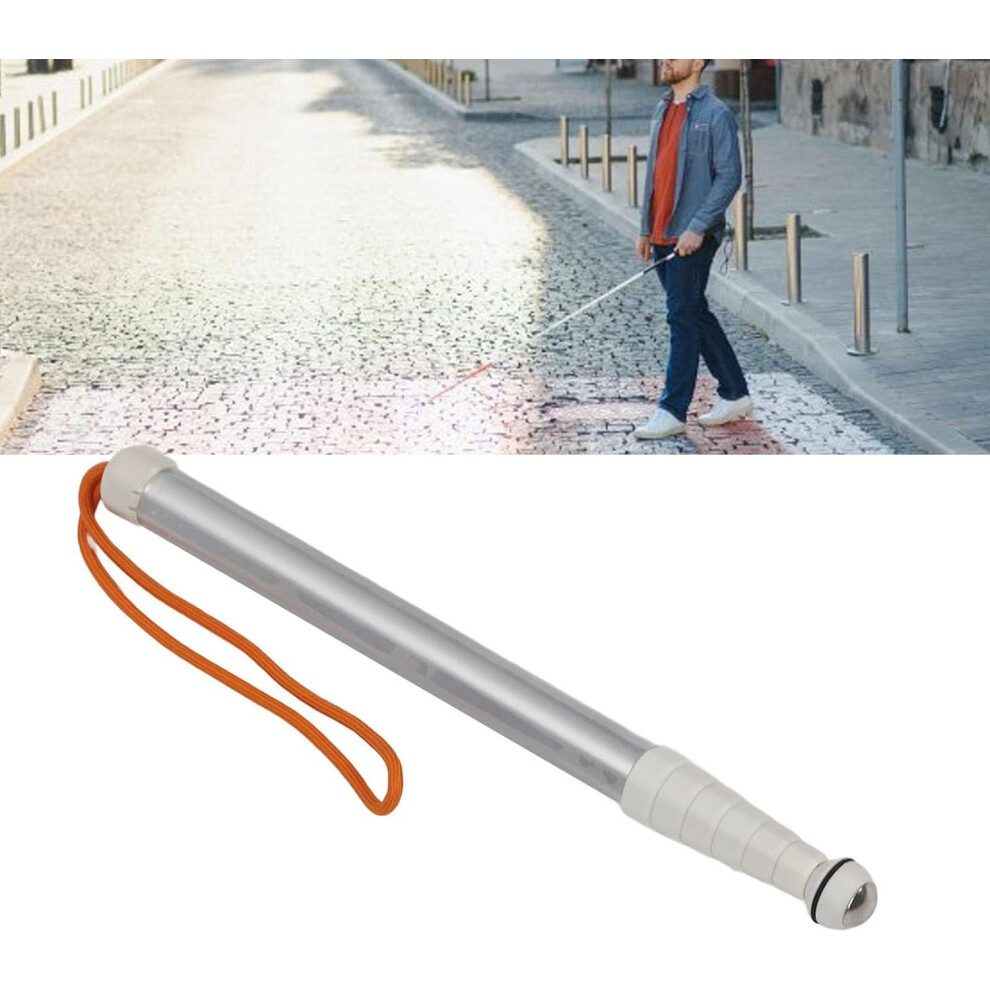 Reflective Telescopic Folding Blind Cane for Visually Impaired with ShockâAbsorbing Titanium Handle and Storage Bag