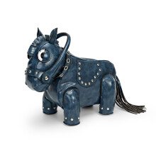 （1 Pack）Women Horse Shape Crossbody Bag PU Leather Funny-Blue